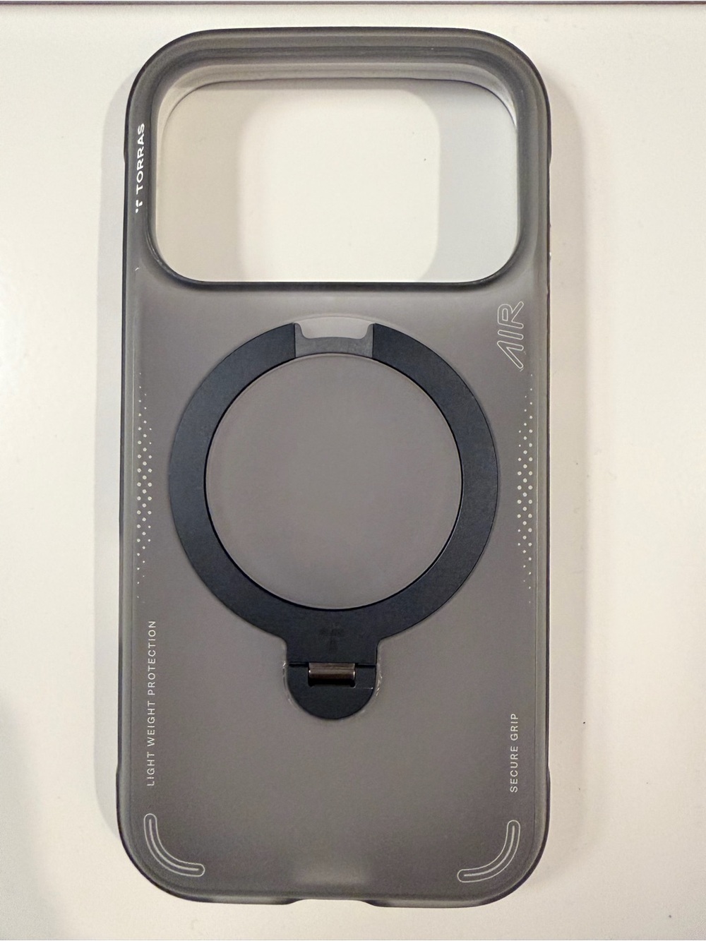 Torras Air Magnetic Ring iPhone Case - Smoky Gray - for iPhone 17 pro